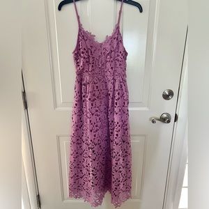 ASTR the Label   /   Lace Midi Purple Dress   /   Size M